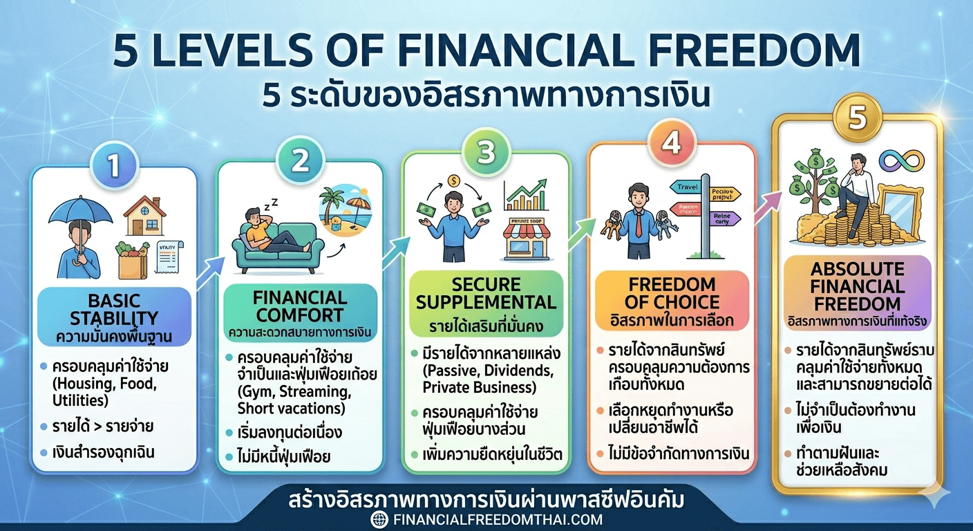 5 ระดับของอิสรภาพทางการเงิน