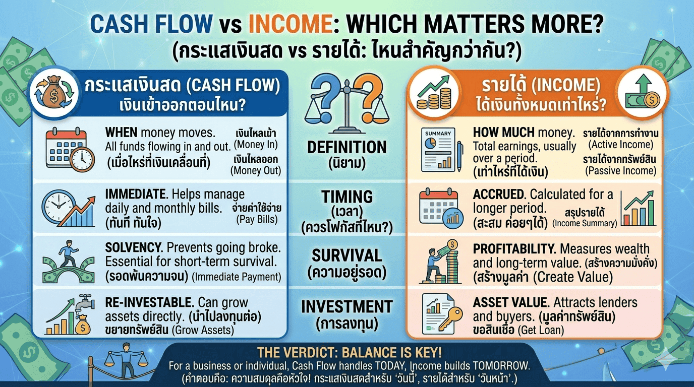 Cashflow สำคัญกว่ารายได้จริงหรือ
