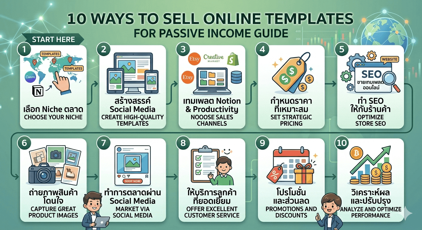 10 วิธีขาย template