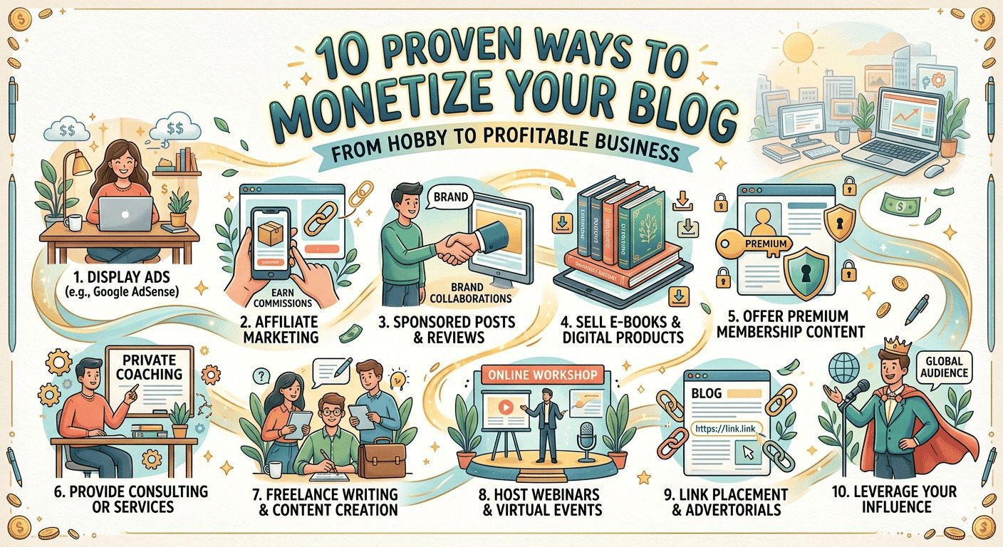 10 วิธีสร้างรายได้จาก Blog