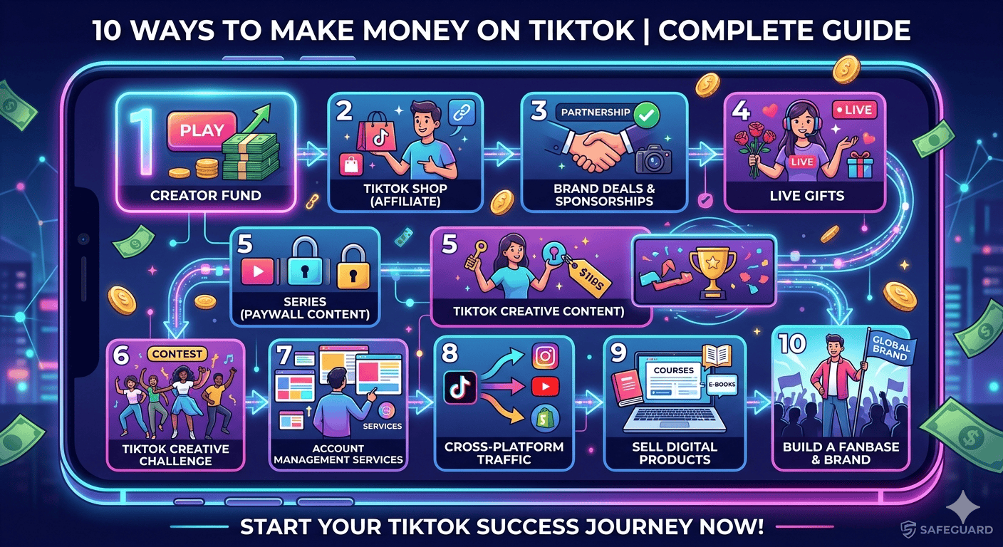 10 วิธีหารายได้จาก TikTok