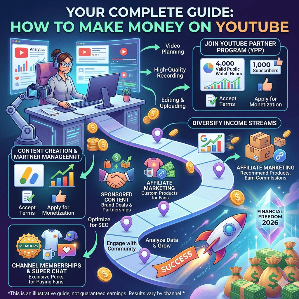 การสร้างรายได้จาก YouTube