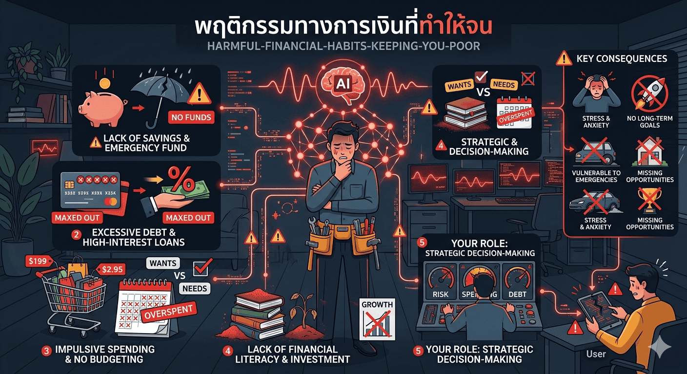 พฤติกรรมทางการเงินที่ทำให้จน