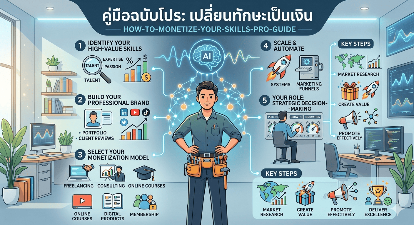 วิธีเปลี่ยนทักษะเป็นเงิน
