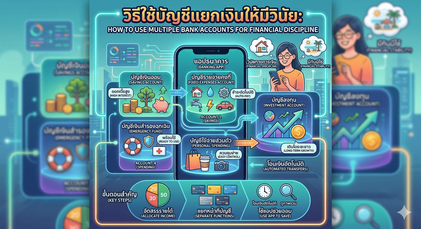 วิธีใช้บัญชีแยกเงินให้มีวินัย