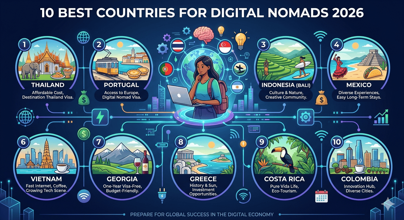 10 ประเทศน่าอยู่สำหรับ Digital Nomad
