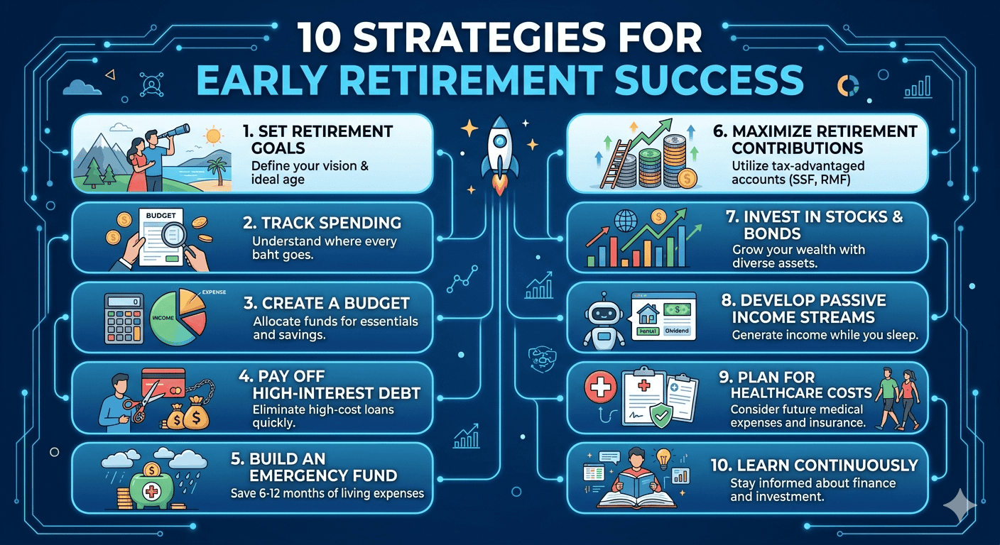 10 วิธีวางแผนเกษียณเร็ว