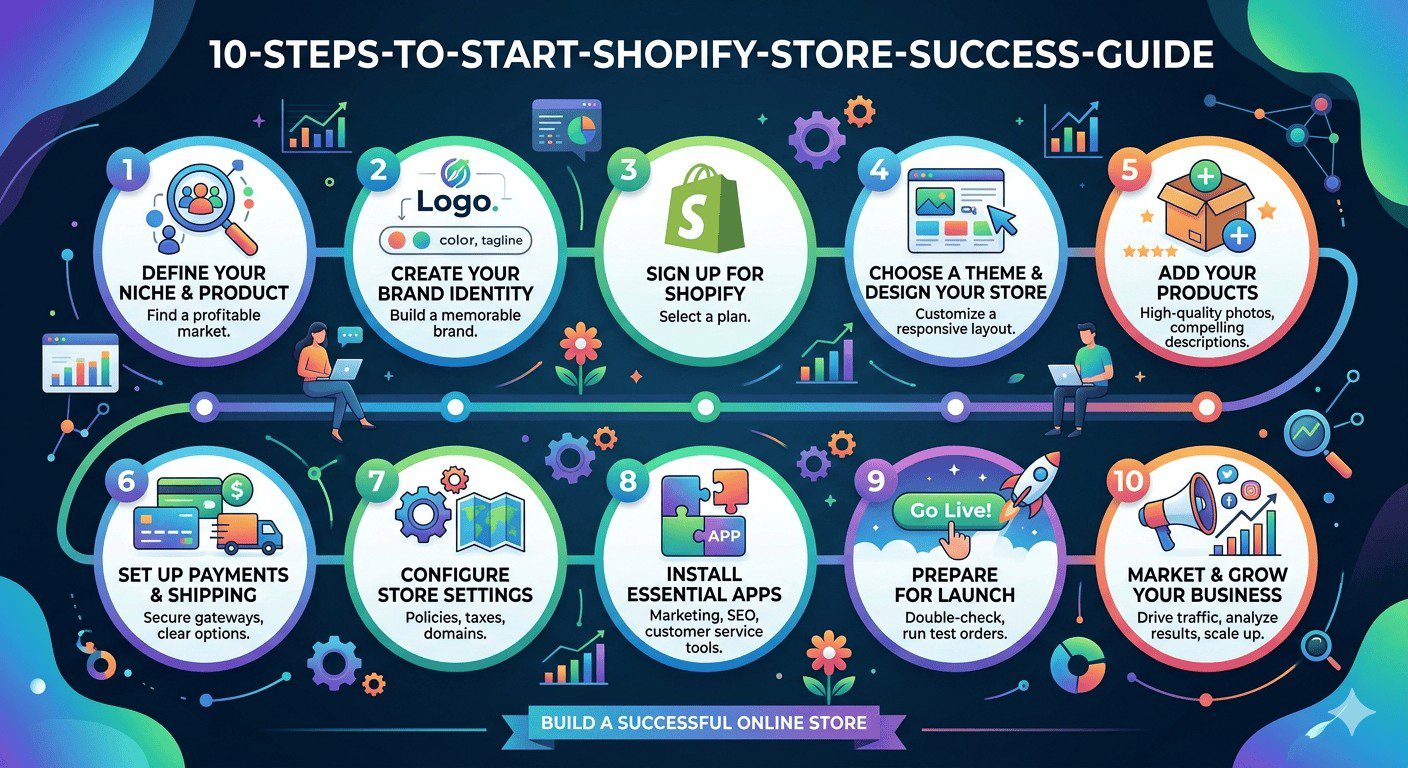 10 วิธีเปิดร้าน Shopify